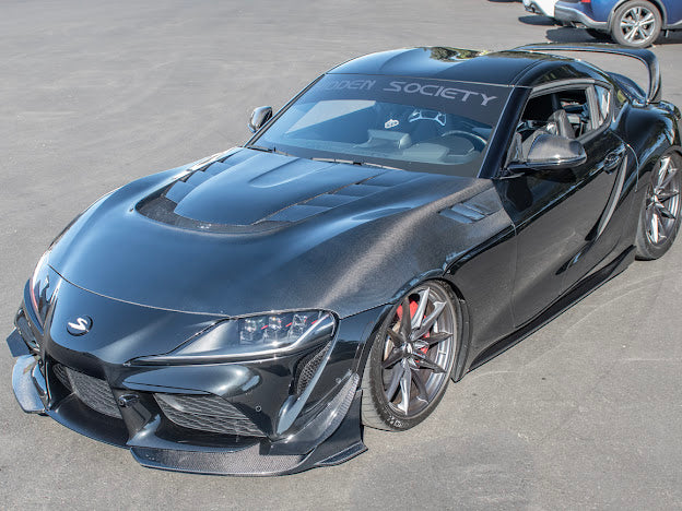 2020-UP TOYOTA SUPRA A91 | CARBON FIBER FRONT SPLITTER LIP GROUND EFFECTS (2 PEICE)