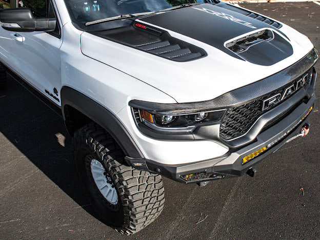 2019-UP RAM 1500 TRX CARBON FIBER FRONT AIR INTAKE HOOD SCOOP