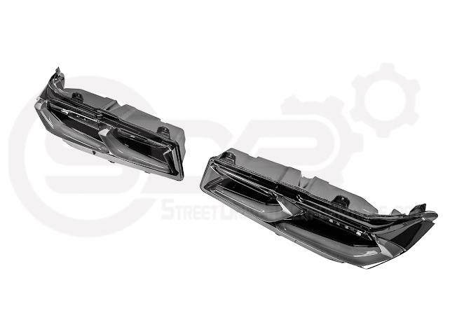 2020-Up Chevrolet Corvette C8 | Euro Style Sequential Signal LED Rear Taillights Pair (Clear or Smoke Lenses)