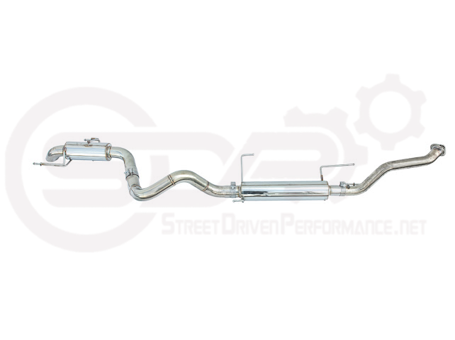 Toyota 4Runner 2025+ cat-back exhaust system by Street Driven Performance with chrome or burnt blue tips, turn down style.