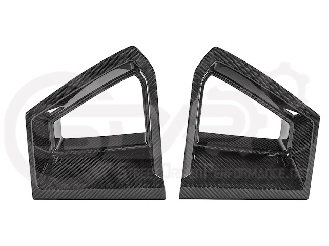 2024-Up Ford Mustang GT | DarkHorse Style CARBON FIBER Side Grille Air Intake Bezel Pair
