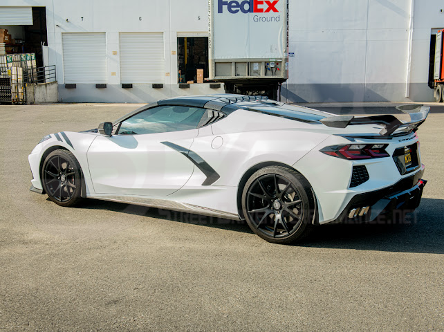 2020-Up Corvette C8 | SDP Performance Style Carbon Fiber Side Quarter Window Louver Sun Shade Cover