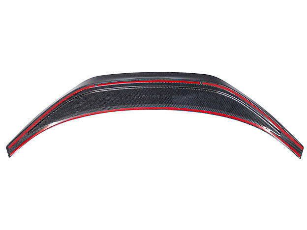 Carbon fiber rear spoiler wing for 2022-up Toyota GR86 and Subaru BRZ, JDM style, by Street Driven Performance.