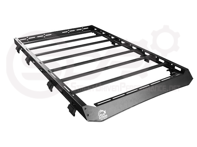 2018-UP JEEP WRANGLER JL & 2020-PRESENT JEEP GLADIATOR JT | CARBON STEEL BLACK TOP ROOF CARGO RACK (FULL & HALF LENGTH)