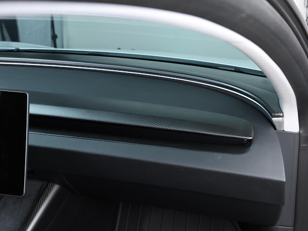 2024-UP TESLA MODEL 3 CARBON FIBER INTERIOR FRONT DASHBOARD COVER