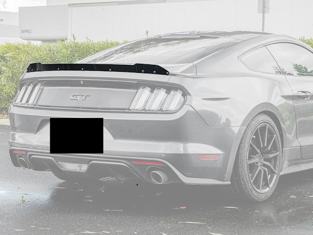 2015-23 FORD MUSTANG GT | SMOKE TINTED REAR SPOILER WICKERBILL FLAP INSERT