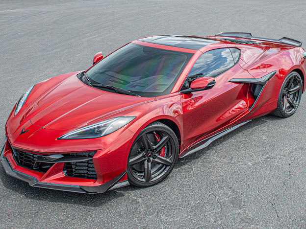 2023+ CHEVROLET CORVETTE C8 Z06/ E-RAY | CARBON FIBER SIDE FENDER VENT DOOR HANDLE TRIM PAIR