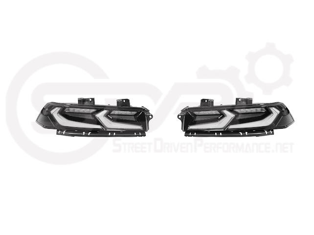 2014-2015 CHEVROLET CAMARO | GM C8 CORVETTE STYLE SEQUENTIAL SIGNAL LED REAR TAILLIGHT PAIR (CLEAR OR SMOKE TINTED LENSES)