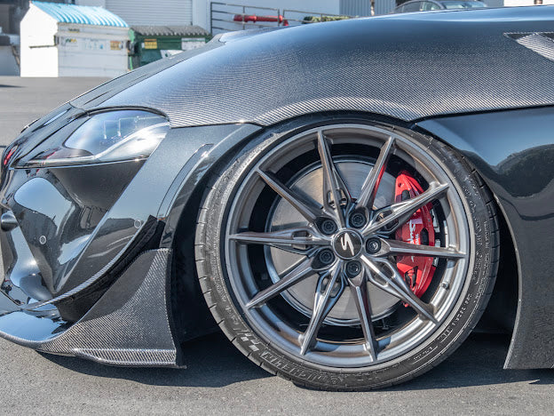 2020-UP TOYOTA SUPRA A91 | CARBON FIBER FRONT SPLITTER LIP GROUND EFFECTS (2 PEICE)