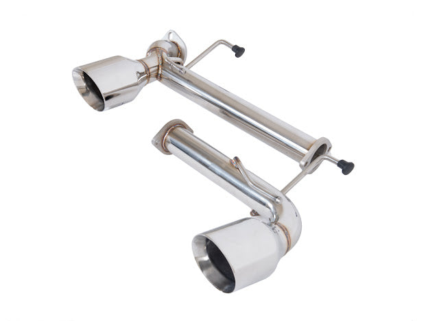 Street Driven Performance exhaust axle back for Subaru BRZ, Scion FRS, Toyota 86 with chrome or burnt blue dual exhaust tips.