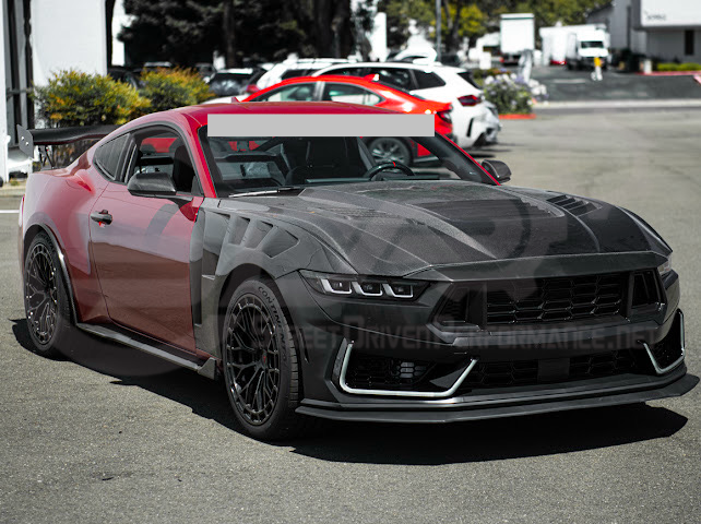 2024-Up For Mustang S650 Dark Horse Style Bumper | Side Intake LED Grille DRL Light Bar Pair