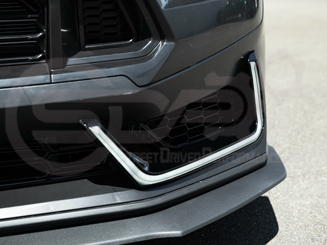 2024-Up For Mustang S650 Dark Horse Style Bumper | Side Intake LED Grille DRL Light Bar Pair