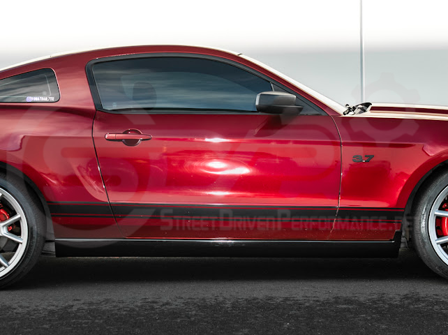 2010-2014 FORD S197 MUSTANG | GT500 STYLE SIDE SKIRTS EXTENSION PAIR ROCKER PANELS GROUND EFFECTS