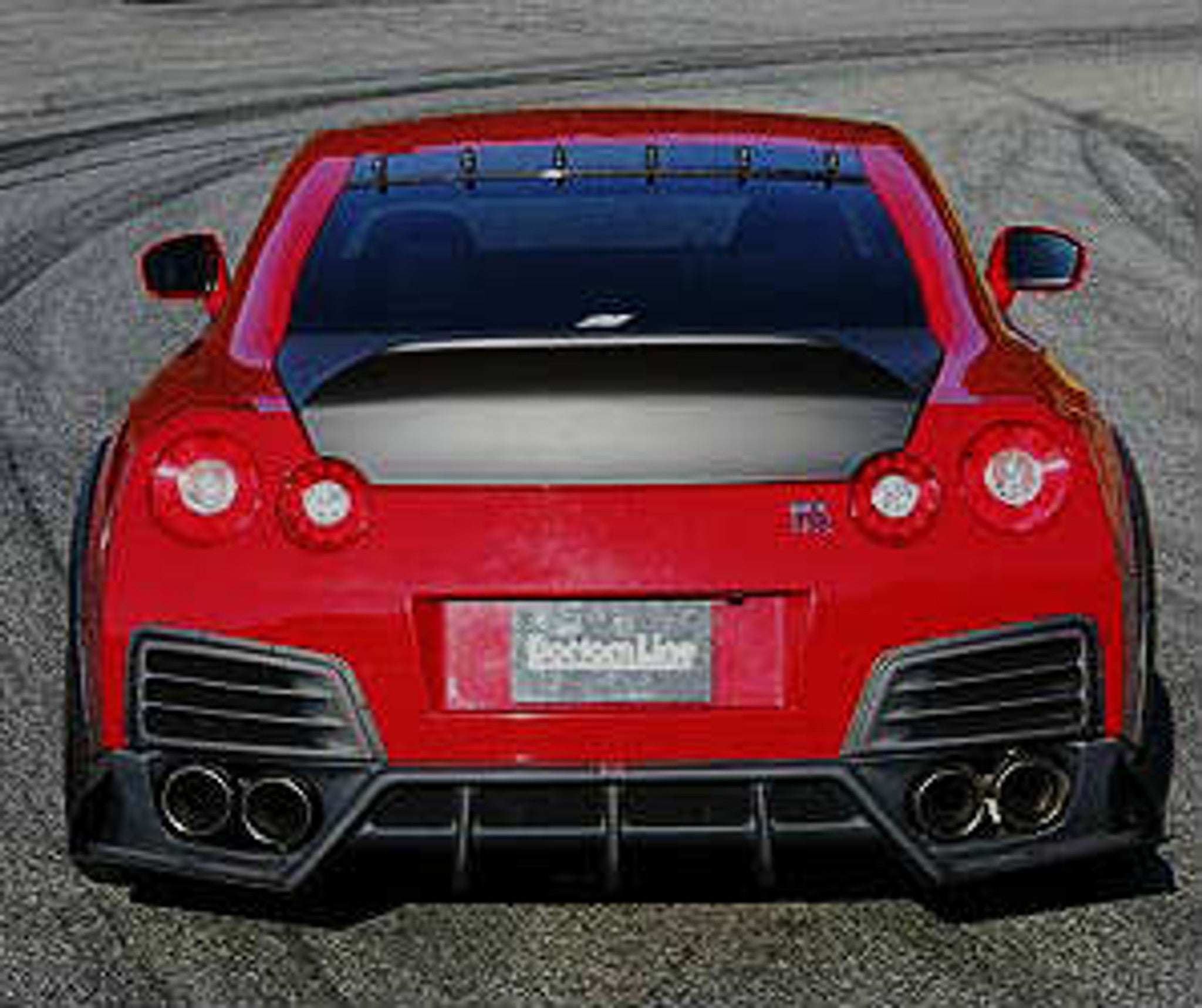 Charge Speed 2007-2011 Nissan GTR Zenki Model Bottom Line Hybrid Carbon Full Lip Kit with Over Fenders