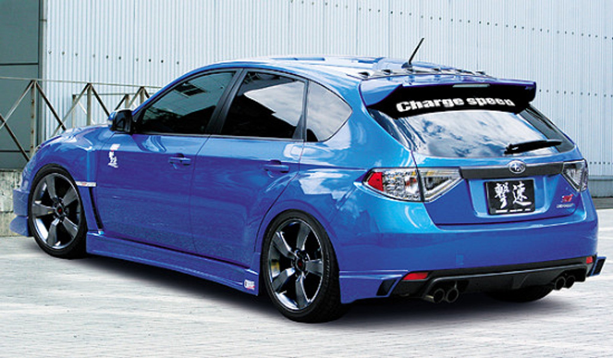 Charge Speed 2008-2010 Subaru WRX STi GR-B 5-Doors Hatchback Half Type Full Spoiler Kit for STi
