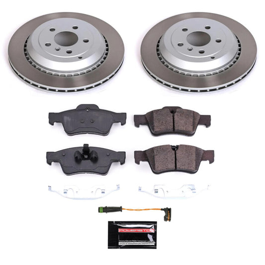 PowerStop rear semi-coated brake rotor kit for Mercedes-Benz R500 2006-2007, performance blank brake rotors for enhanced stopping power.
