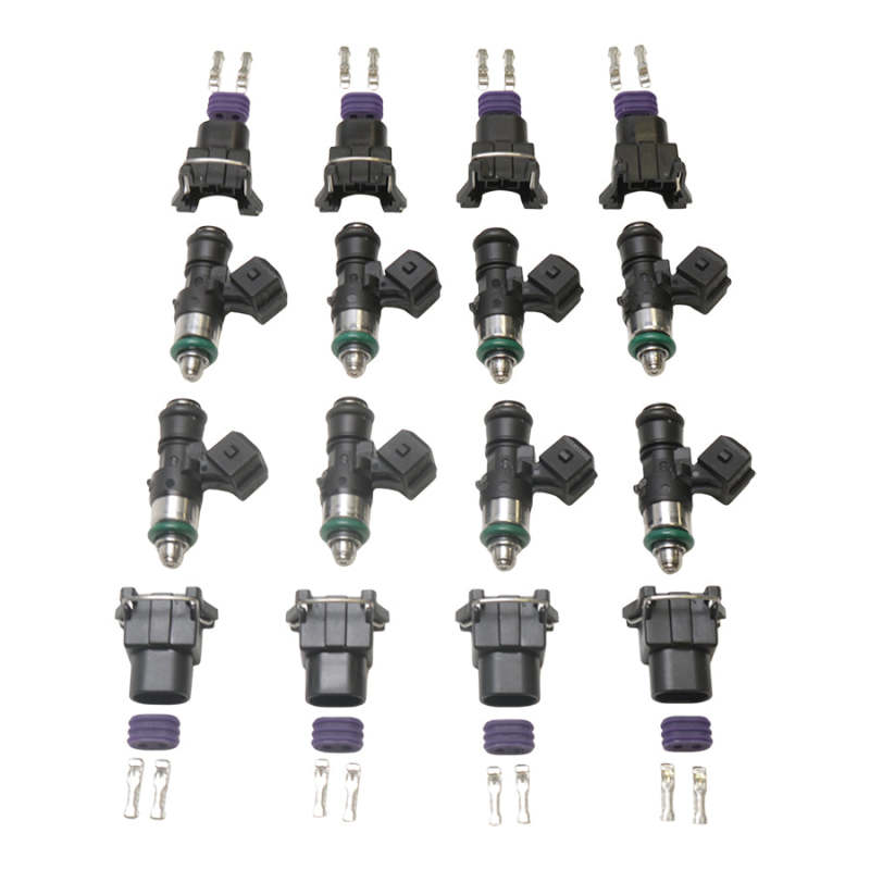 DeatschWerks set of 8 1500cc/min fuel injectors for Fitech Go EFI 8 and Holley Sniper Xflow, 6-cylinder engine components