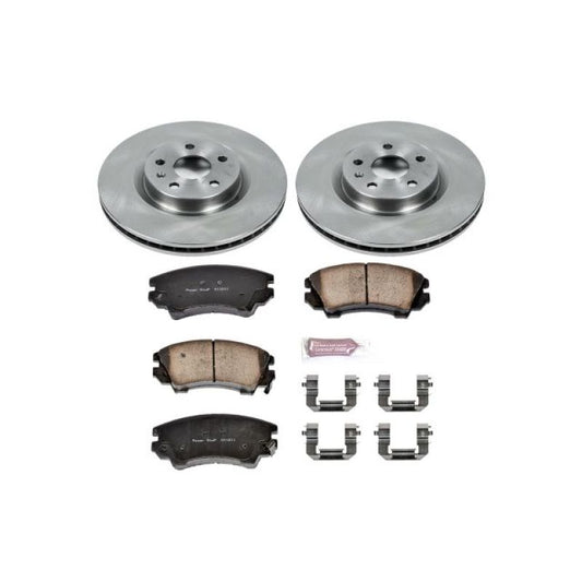 PowerStop OE front brake kit for 2011-2017 Chevrolet Caprice, includes brake rotors and pads, automotive brake components