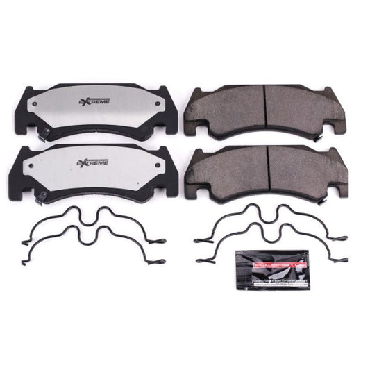 PowerStop Z36 truck and tow brake pads for 2005 Dodge Ram 1500 front performance brake system with hardware installed.