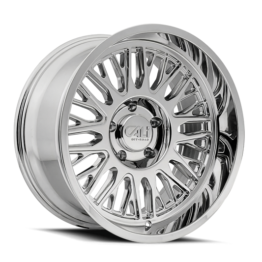 Cali Off-Road Vertex chrome cast wheel with 20x10 inch size, 6x139.7 bolt pattern, -25mm offset, 106mm hub for off-road vehicles