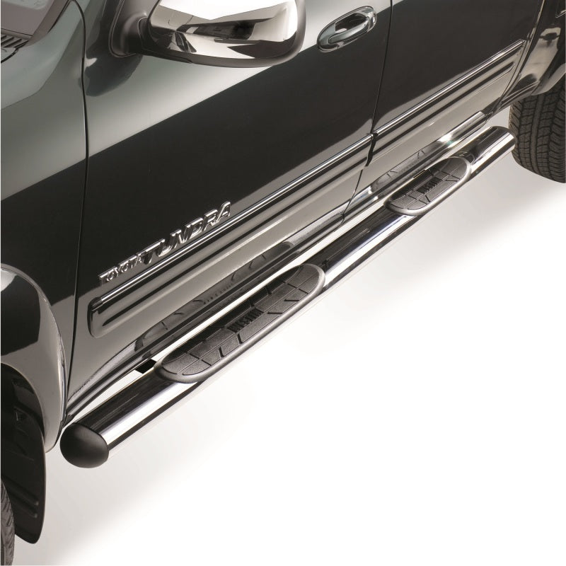 Westin black oval nerf step bar mount kit for 1999-2006 Toyota Tundra extended cab, includes hardware for installation.