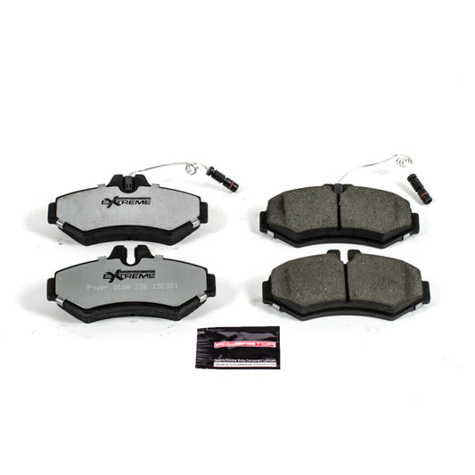 PowerStop rear Z36 truck and tow brake pads for Dodge Sprinter 2500 2003-2006 with hardware, performance brake replacement.