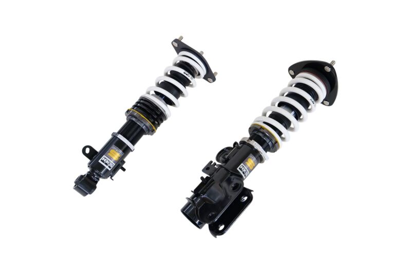 HKS HYPERMAX S VBH coilover suspension kit with full camber adjustment for enhanced vehicle handling and ride quality.