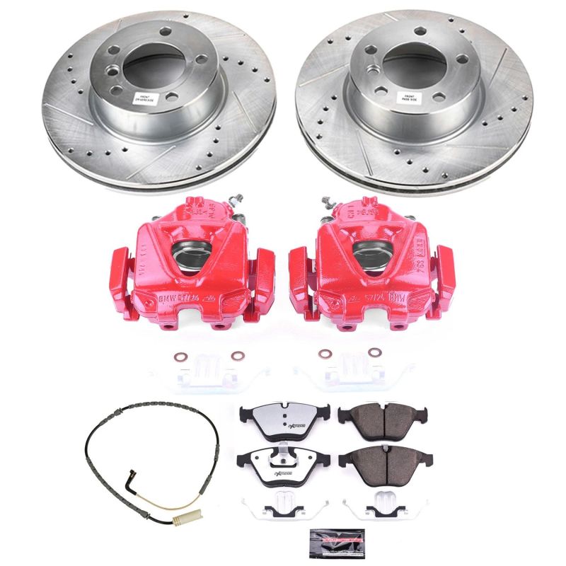 PowerStop Z26 Street Warrior brake kit with front calipers for 2009-2010 BMW 328i xDrive, performance brake upgrade
