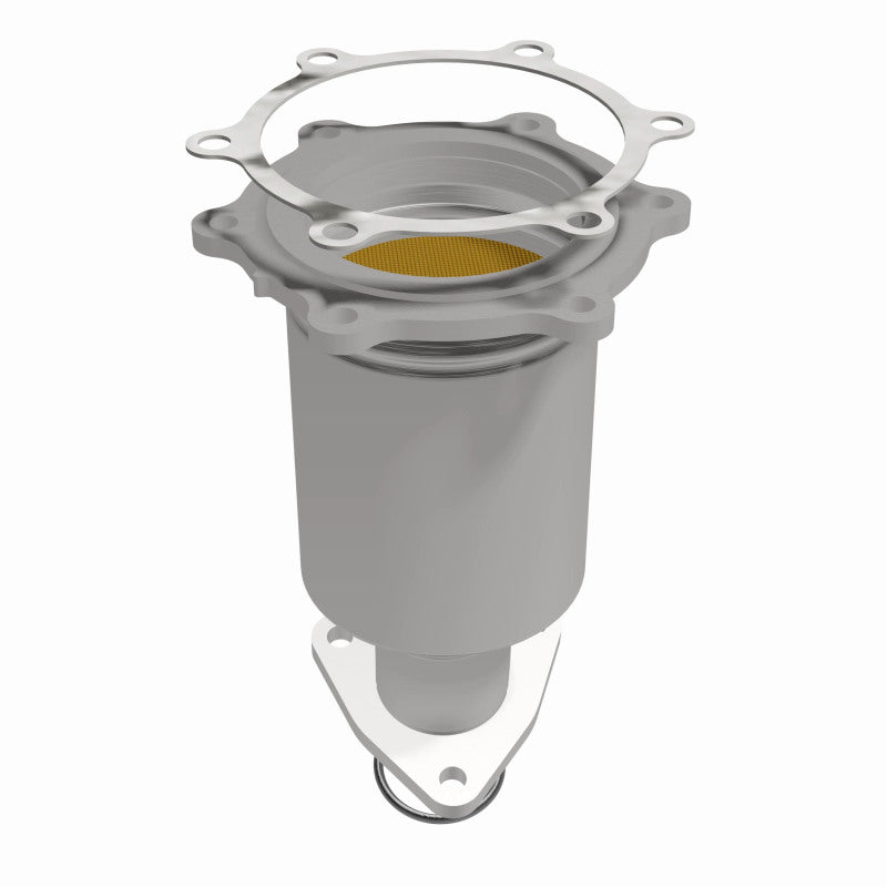MagnaFlow catalytic converter for 1997 Infiniti QX4 3.3L, direct fit converter installed on vehicle exhaust system.