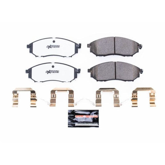 PowerStop Z26 Extreme Street brake pads for Infiniti EX35 front, performance brake pads with hardware included.
