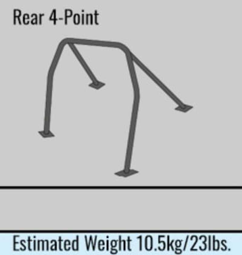 Cusco 99-02 Nissan Silvia S15 D1 roll cage, 4-point, 2-passenger, black steel, without sunroof, racing safety cage