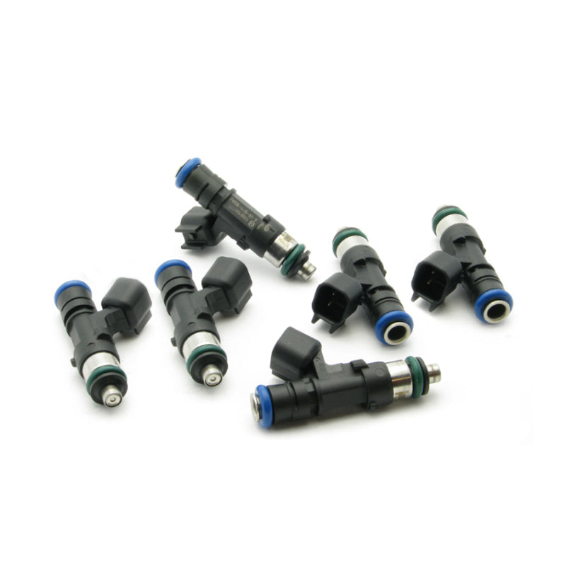 DeatschWerks fuel injector set for BMW M3 and Mercedes-Benz C32 AMG V6, 550cc, 6-cylinder performance fuel injectors.