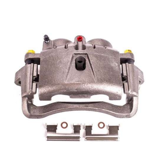 PowerStop rear right OE brake caliper with bracket for Chevrolet Silverado 3500 HD (2007-2010) showcasing the brake component and mounting hardware.