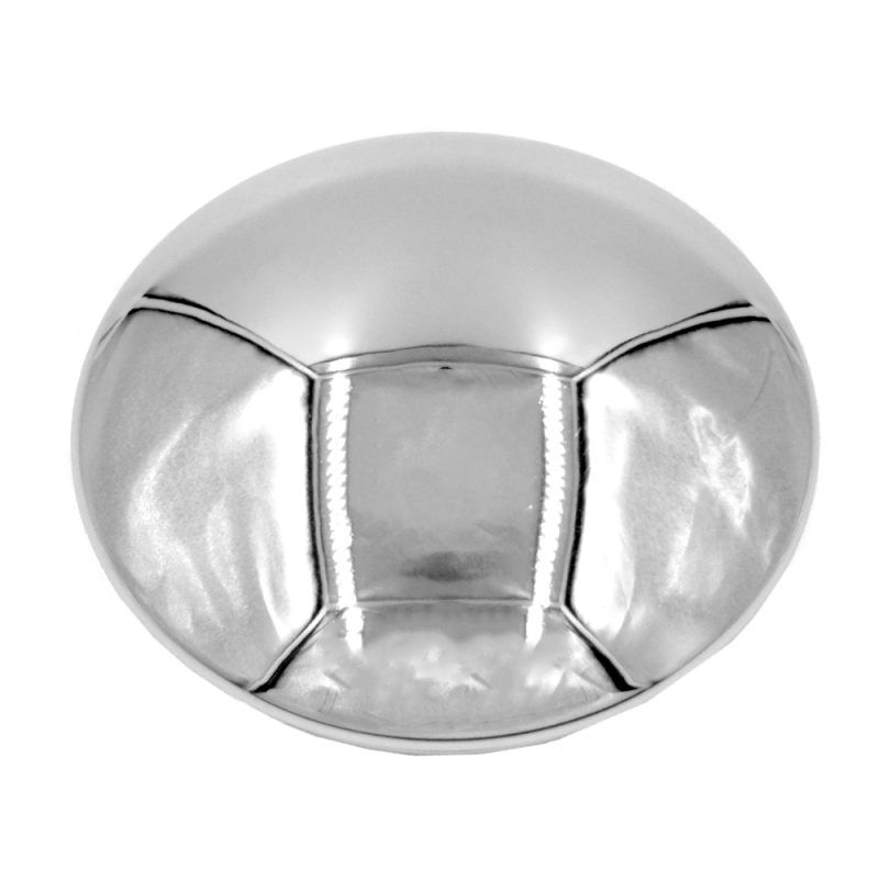 Raceline CP60 Smoothie Cap chrome wheel center cap showing sleek, shiny chrome finish and round design for vehicle wheels.