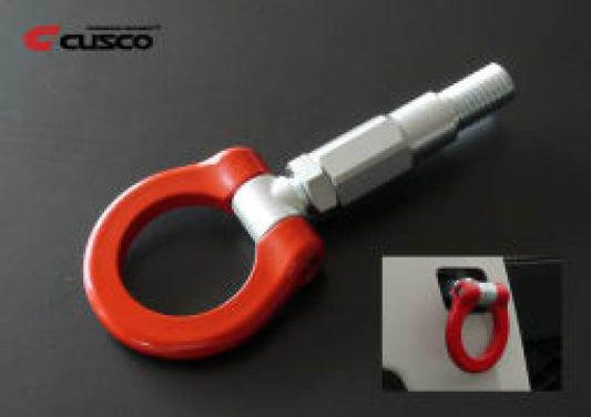 Cusco tow hook for 2018 Toyota C-HR, front and rear installation, durable metal construction, vehicle towing accessory.