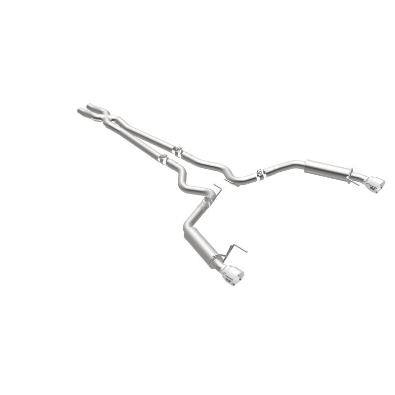 MagnaFlow 2.5-inch stainless steel cat back exhaust with dual split polished tips for 2015 Ford Mustang V6 3.7L.