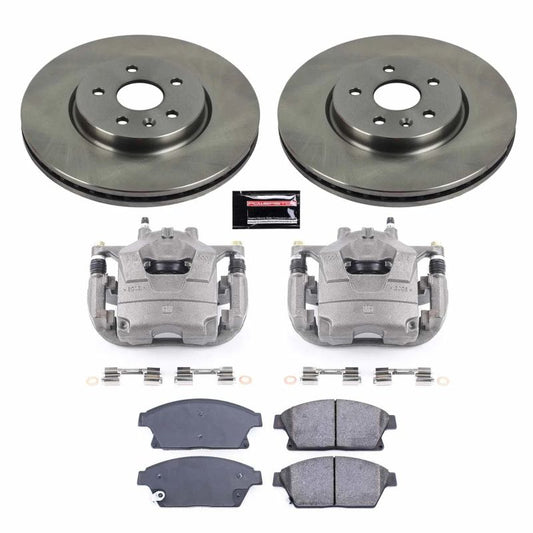 PowerStop OE front brake kit with calipers for 2015-2016 Chevrolet Trax, includes brake rotors and calipers.
