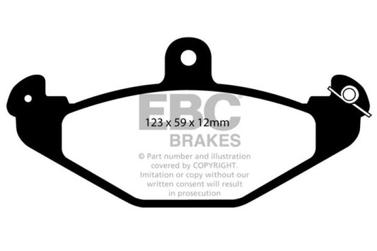 EBC Lotus 2-Eleven 1.8 Supercharged rear brake pads, greenstuff performance brake pads designed for high-performance driving.