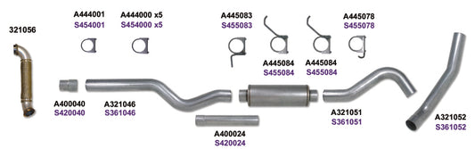 Diamond Eye Performance Catback exhaust for 2006-2007 Chevy/GMC 6.6L Duramax 2500/3500, featuring stainless steel TDP system and single muffler