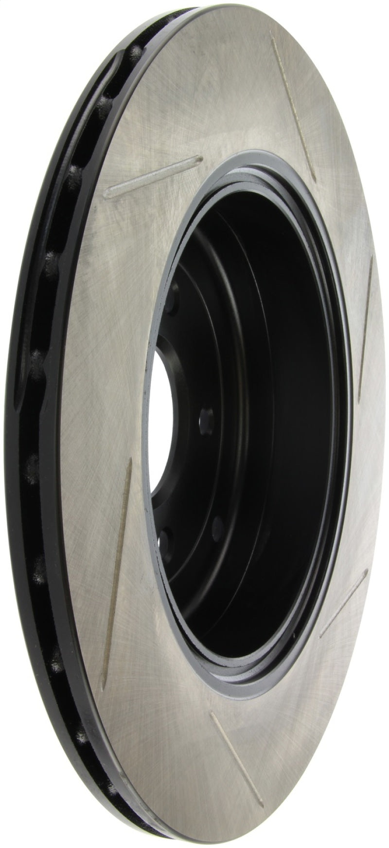 StopTech Power Slot rear right slotted brake rotor for Hyundai Genesis Coupe track model, high-performance automotive brake component