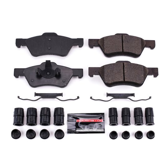 PowerStop Z23 Evolution Sport brake pads for front of Ford Escape, performance brake pads with hardware included.