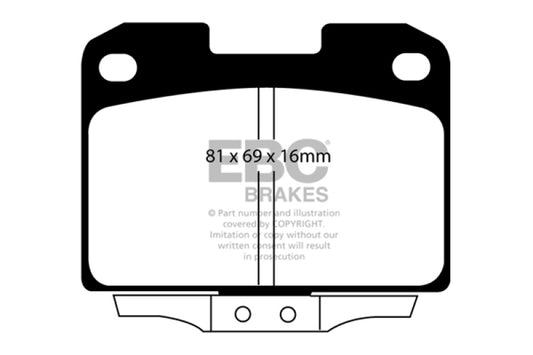 EBC Greenstuff rear brake pads for Dodge Stealth 3.0 4WD, performance brake pads for improved stopping power.