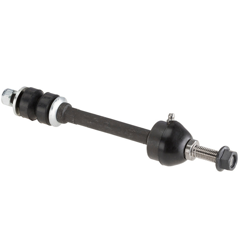 Moog 2011 Ram Dakota front sway bar endlink kit showing metal links with rubber bushings for suspension stability.