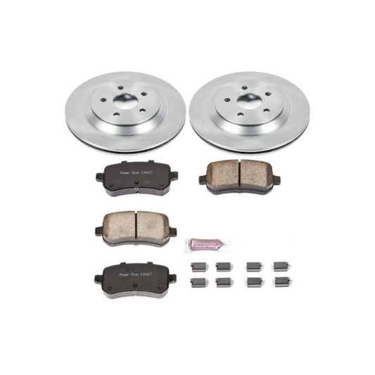 PowerStop OE rear brake kit for Ford Freestar 2004-2007, includes brake rotors and pads for reliable stopping performance