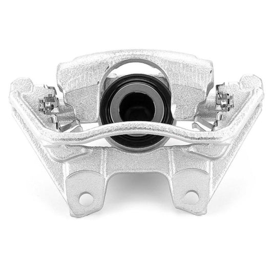 PowerStop rear right OE brake caliper with bracket for 2018 Jeep Wrangler, showing the black metal caliper and mounting components.