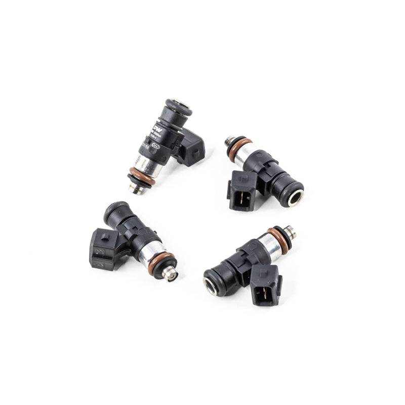DeatschWerks Bosch EV14 1500cc fuel injector set for 06-09 Honda S2000 F22 and 02-11 Civic Si K20, four injectors shown.