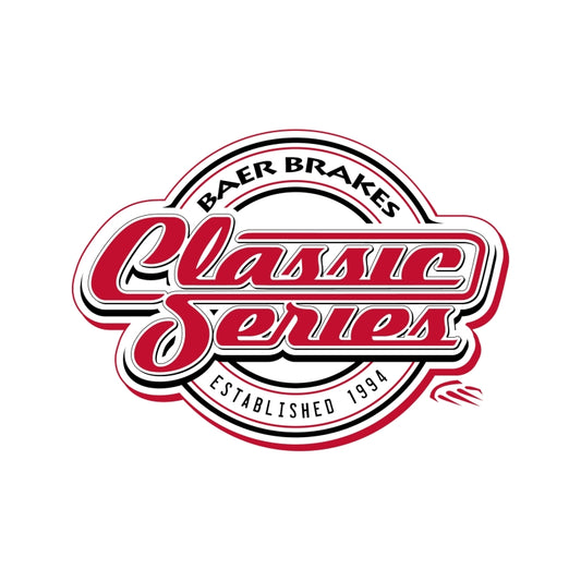 Baer Brakes 73-77 GM A-Body and 70-81 F-Body 13-inch Classic Series front brake kit in red, performance disc brake system.