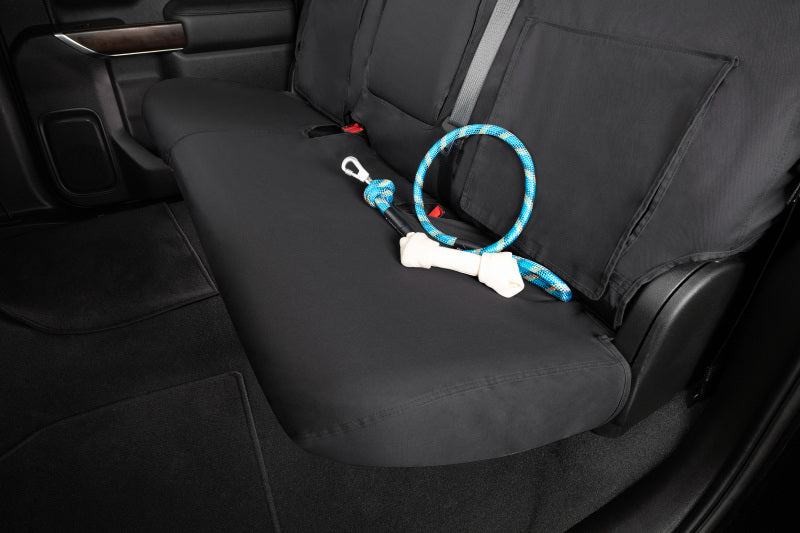 Covercraft Polycotton SeatSaver second row seat covers for Nissan Rogue 2014-2020, charcoal color, fitted for comfort and protection.