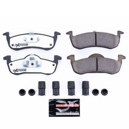 PowerStop rear Z36 truck and tow brake pads with hardware for Ford Expedition 2007-2017, designed for performance and durability.