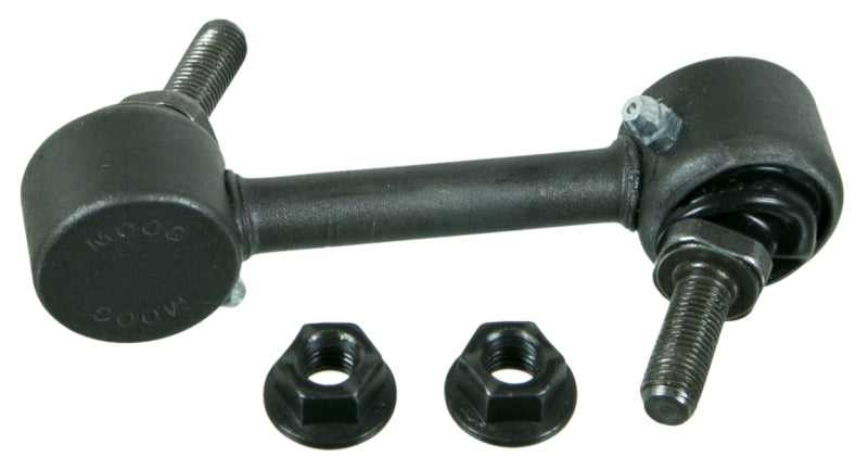 Moog rear sway bar endlink for Chevrolet Camaro SS LS LT 2014-2015, showing the metal link with bushings.